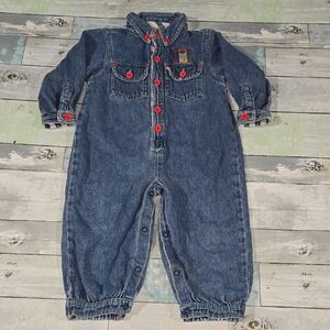 Montana Kids Denim Romper All Pro Vintage Sz 2T